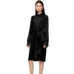 Loewe Women Knot dress in crepe satin 206XF1074 Black