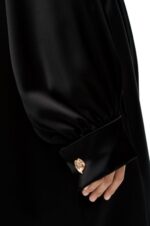 Loewe Women Knot dress in crepe satin 206XF1074 Black - Image 4