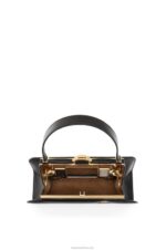 Loewe Women Lantern bag in box calfskin 206XF172 Black - Image 7