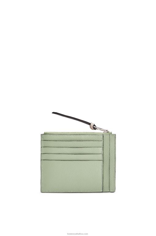 Loewe Women Large coin cardholder in soft grained calfskin 206XF1354 Rosemary/Tan - Image 2