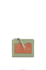 Loewe Women Large coin cardholder in soft grained calfskin 206XF1354 Rosemary/Tan