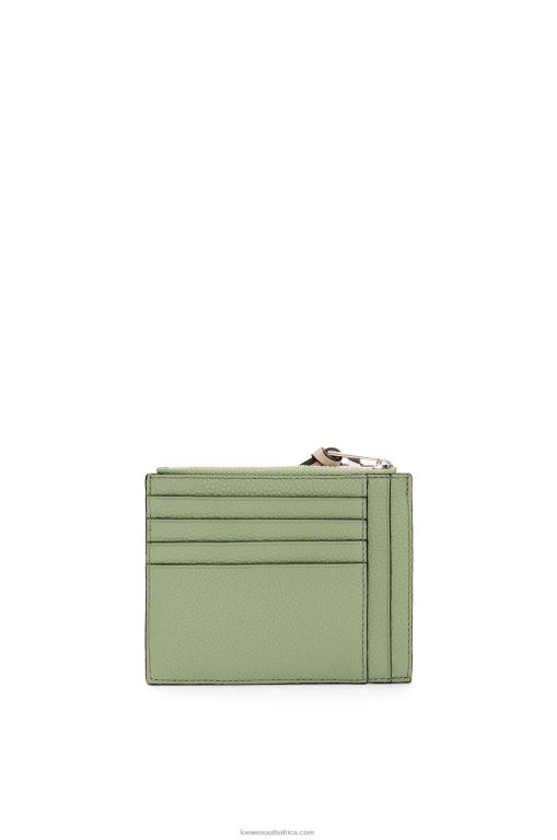 Loewe Women Large coin cardholder in soft grained calfskin 206XF1354 Rosemary/Tan - Image 5
