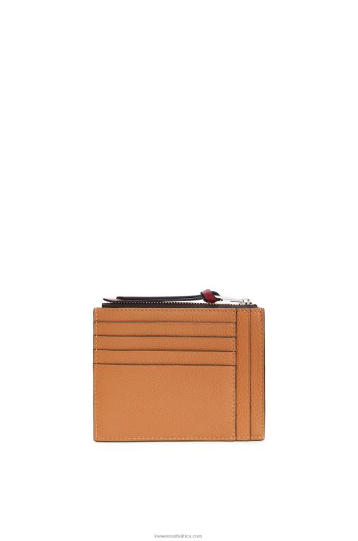 Loewe Women Large coin cardholder in soft grained calfskin 206XF1385 Light Caramel/Pecan - Image 2