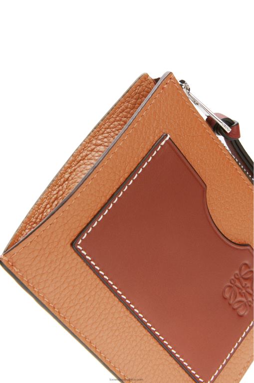 Loewe Women Large coin cardholder in soft grained calfskin 206XF1385 Light Caramel/Pecan - Image 4