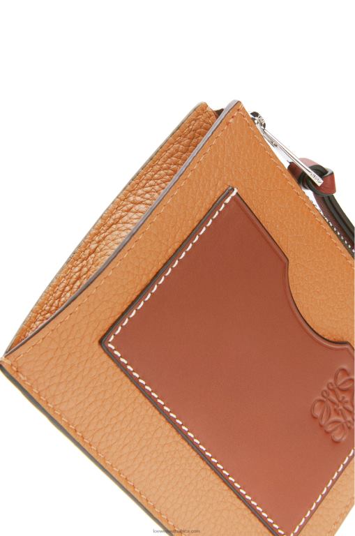 Loewe Women Large coin cardholder in soft grained calfskin 206XF1385 Light Caramel/Pecan - Image 7