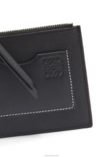 Loewe Women Large coin cardholder in soft grained calfskin 206XF1386 Black - Image 4