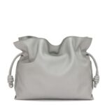 Loewe Women Large Flamenco clutch in nappa calfskin 206XF189 Pearl Grey