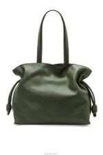 Loewe Women Large Flamenco clutch in nappa calfskin 206XF429 Vintage Khaki - Image 3