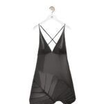 Loewe Women Leaf intarsia dress in nappa 206XF1038 Black