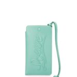 Loewe Women Loop pouch in classic calfskin 206XF594 Fresh Mint