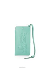 Loewe Women Loop pouch in classic calfskin 206XF594 Fresh Mint