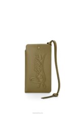 Loewe Women Loop pouch in classic calfskin 206XF595 Olive