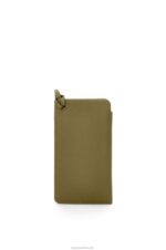Loewe Women Loop pouch in classic calfskin 206XF595 Olive - Image 3