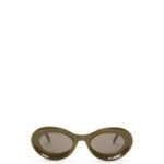 Loewe Women Loop sunglasses in acetate 206XF1455 Shiny Khaki