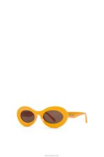 Loewe Women Loop sunglasses in acetate 206XF1456 Earth Yellow - Image 3