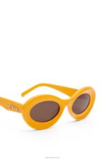 Loewe Women Loop sunglasses in acetate 206XF1456 Earth Yellow - Image 5