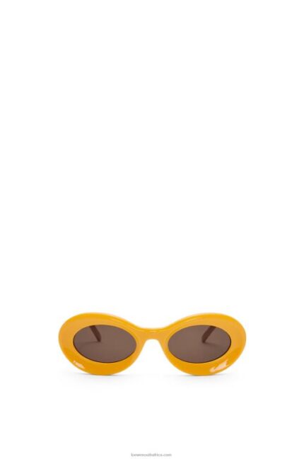 Loewe Women Loop sunglasses in acetate 206XF1456 Earth Yellow