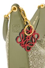 Loewe Women Luna bag in Anagram jacquard and classic calfskin 206XF510 Green/Avocado Green - Image 9