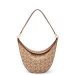 Loewe Women Luna bag in Anagram jacquard and classic calfskin 206XF512 Tan/Pecan