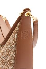 Loewe Women Luna bag in Anagram jacquard and classic calfskin 206XF512 Tan/Pecan - Image 8