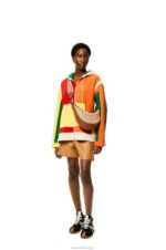 Loewe Women Luna bag in Anagram jacquard and classic calfskin 206XF512 Tan/Pecan - Image 10