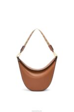 Loewe Women Luna bag in satin calfskin and jacquard 206XF453 Pecan - Image 6