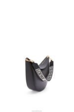 Loewe Women Luna bag in satin calfskin and jacquard 206XF521 Black - Image 3