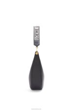 Loewe Women Luna bag in satin calfskin and jacquard 206XF521 Black - Image 4
