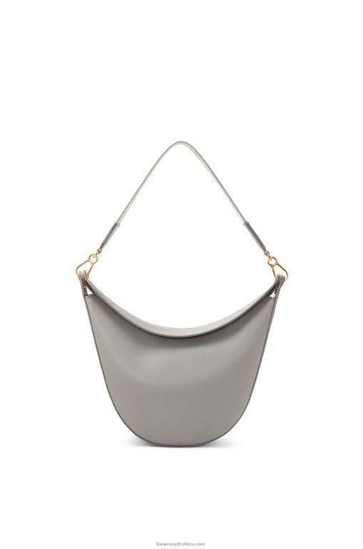 loewe_women_luna_bag_in_satin_calfskin_and_jacquard_206xf533_pearl_grey.jpg Loewe Women Luna bag in satin calfskin and jacquard 206XF533 Pearl Grey - Image 1