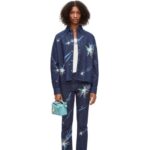 Loewe Women Magical Sky overshirt in denim 206XF945 Navy Blue
