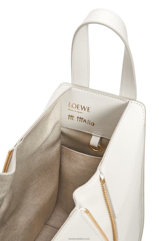 Loewe Women Maruja Mallo Hammock compact bag in classic calfskin 206XF339 Soft White - Image 7