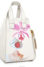 Loewe Women Maruja Mallo Hammock compact bag in classic calfskin 206XF339 Soft White - Image 8