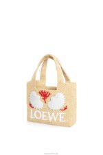 Loewe Women Maruja Mallo mini Font Tote in raffia 206XF112 Natural - Image 2