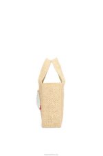 Loewe Women Maruja Mallo mini Font Tote in raffia 206XF112 Natural - Image 3