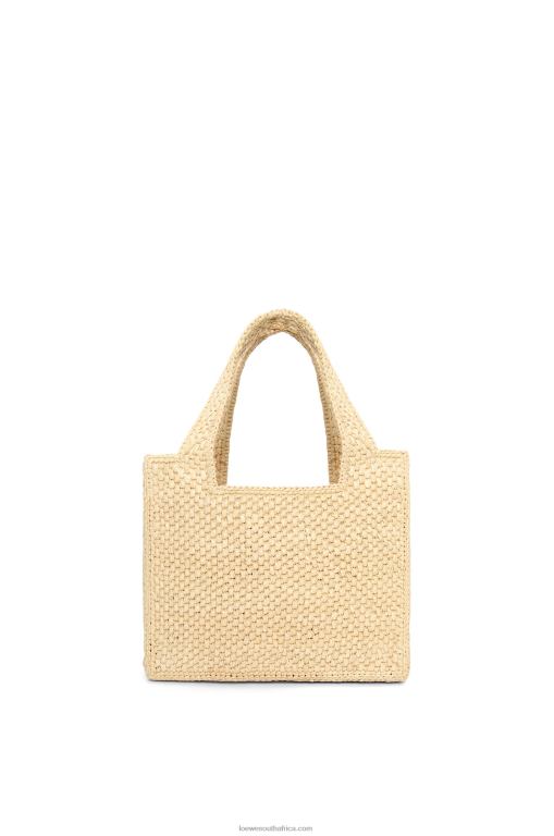 Loewe Women Maruja Mallo mini Font Tote in raffia 206XF112 Natural - Image 4