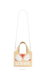 Loewe Women Maruja Mallo mini Font Tote in raffia 206XF112 Natural - Image 5
