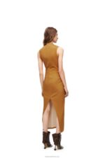 Loewe Women Maruja Mallo tube dress in cotton 206XF1037 Camel/Multicolor - Image 2
