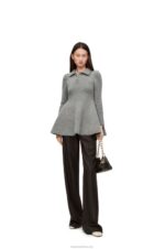 Loewe Women Mini dress in cashmere and mohair 206XF1082 Grey - Image 2