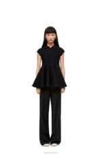 Loewe Women Mini dress in viscose blend knit 206XF1079 Black - Image 2
