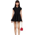 Loewe Women Mini dress in viscose blend knit 206XF1079 Black