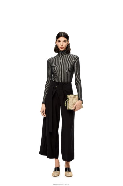 Loewe Women Mini Flamenco clutch in Anagram jacquard and calfskin 206XF291 Green/Avocado Green - Image 2