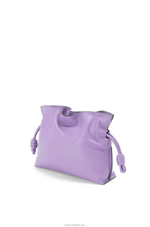 Loewe Women Mini Flamenco clutch in nappa calfskin 206XF204 Light Mauve - Image 3
