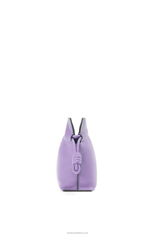 Loewe Women Mini Flamenco clutch in nappa calfskin 206XF204 Light Mauve - Image 4