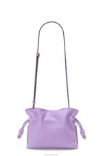 Loewe Women Mini Flamenco clutch in nappa calfskin 206XF204 Light Mauve - Image 5