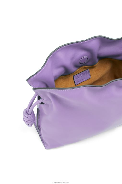 Loewe Women Mini Flamenco clutch in nappa calfskin 206XF204 Light Mauve - Image 6