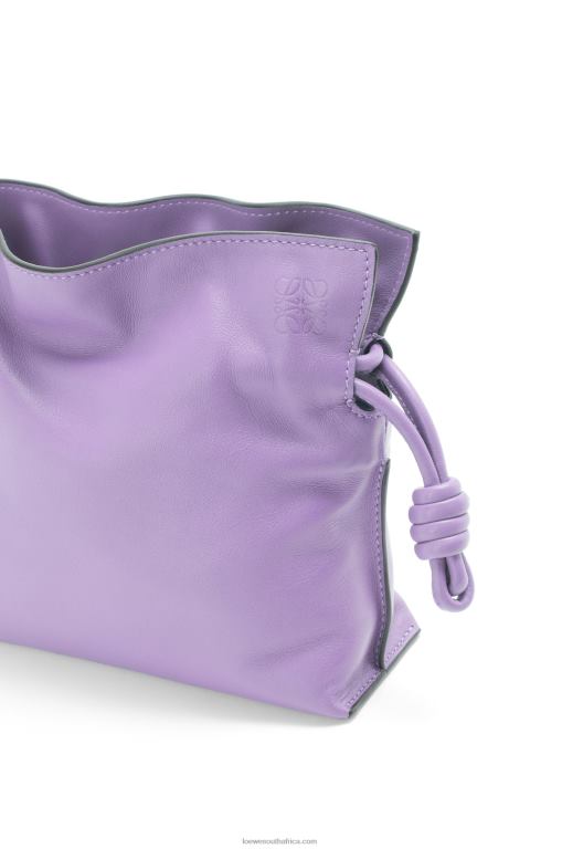 Loewe Women Mini Flamenco clutch in nappa calfskin 206XF204 Light Mauve - Image 7