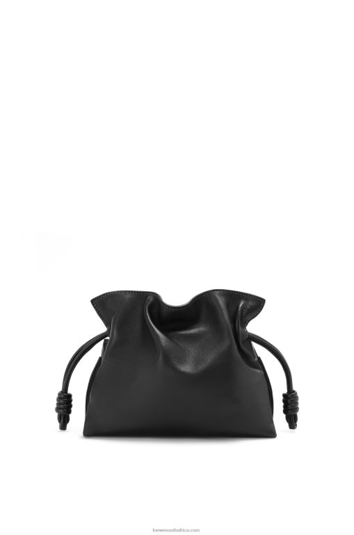 loewe_women_mini_flamenco_clutch_in_nappa_calfskin_206xf206_black.jpg Loewe Women Mini Flamenco clutch in nappa calfskin 206XF206 Black - Image 1