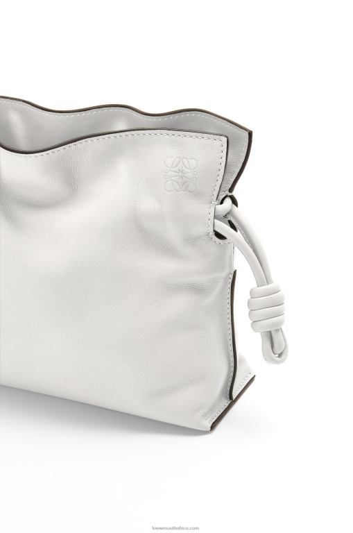 Loewe Women Mini Flamenco clutch in nappa calfskin 206XF207 Soft White - Image 6