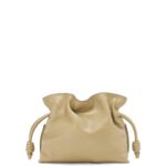 Loewe Women Mini Flamenco clutch in nappa calfskin 206XF217 Clay Green