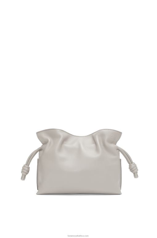 loewe_women_mini_flamenco_clutch_in_nappa_calfskin_206xf236_ghost.jpg Loewe Women Mini Flamenco clutch in nappa calfskin 206XF236 Ghost - Image 1